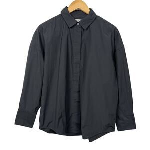 Everlane Womens Size Small Black The Oversized Poplin Shirt New